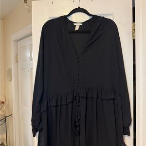 H&M Black Long Sleeve Dress